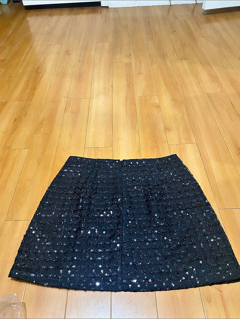 Lulus Deluxe Love Black Sequin Mini Skirt Size Medium
